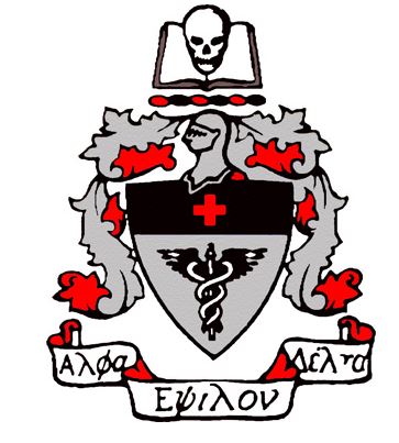 Alpha Epsilon Delta (AED) honor society crest
